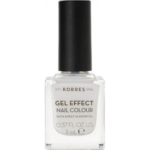 KORRES Лак с гел ефект с бадемово масло, Korres Gel Effect Nail Colour 2 Porcelain White 11ml