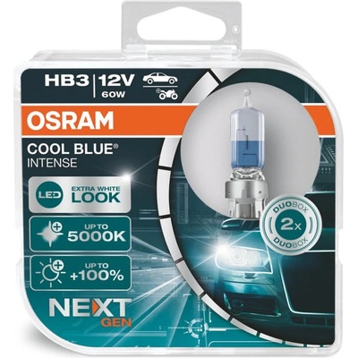 OSRAM Автомобилна крушка Osram 9005CBN, 60W, 1860lm, HB3, P20d, халогенна, 2 броя в опаковка (9005CBN)