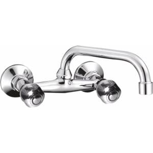 Inter Ceramic Смесител за кухня, двулостов, Inter Ceramic Clear, финиш гланциран хром, чучур 17.6 см (5015838 7120)