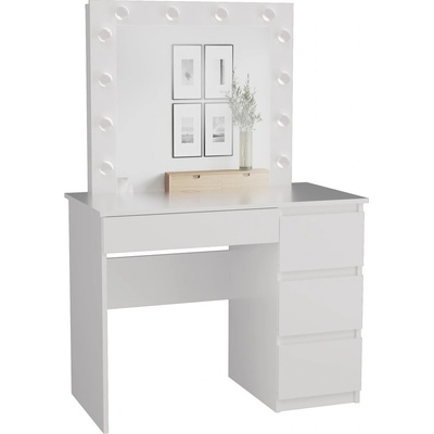 TP Living kozmetický stolík s LED osvetlením Mijas biely