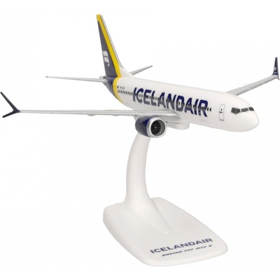 Herpa B737 MAX 8 Icelandair Yellow Tail design Named Látrabjarg 1:200