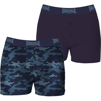 Lonsdale Мъжки боксерки Lonsdale Pack Boxers Mens - Camo Blue