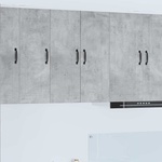 vidaXL Стенен шкаф PORTO 2 бр. Бетонно сиво 30 x 31 x 80 см (885362)