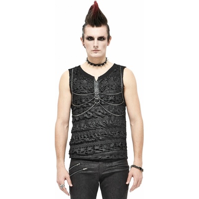 Devil Fashion tielko Indestructable Punk Tank Top With Chains čierne