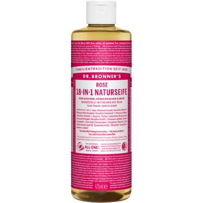 Dr. Bronner's 18in1 Натурален сапун Роза - 475 мл