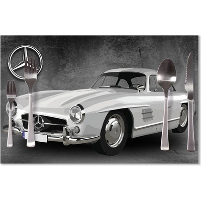 Sablio Prestieranie Mercedes-Benz 300 SL Sivé pozadie 40x30cm