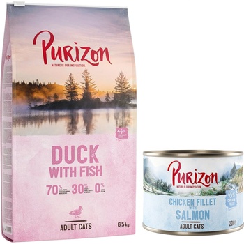Purizon Adult kačica & ryby bez obilnín 6,5 kg
