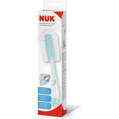 Nuk Четка за шише и биберон 2 в 1 NUK - Twist, Mint (10256506)
