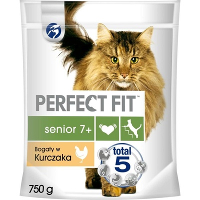 PERFECT FIT Senior 7+ Bohaté na kuře suché krmivo pro starší kočky 0,75 kg – Hledejceny.cz