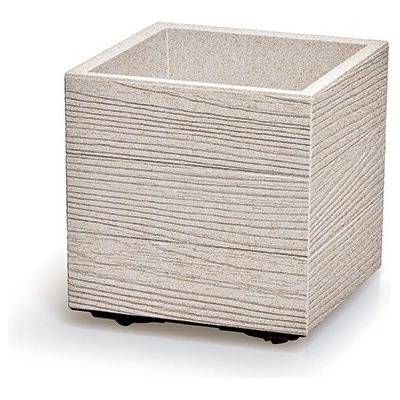 Prosperplast Kvetináč MADERA SQUARE eco wood 28,8 cm biely eco