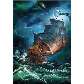 Norimpex - Puzzle Diamant painting: Sailboat in a storm 30x40 cm - 1 - 39 piese