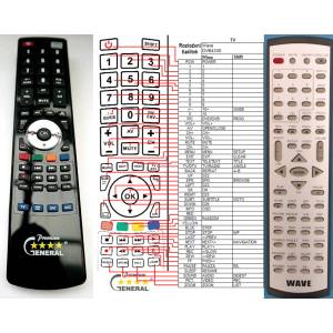 GENERAL WAVE DVB4330 - съвместимо дистанционно управление на марката General (DVB4330) Дистанционно