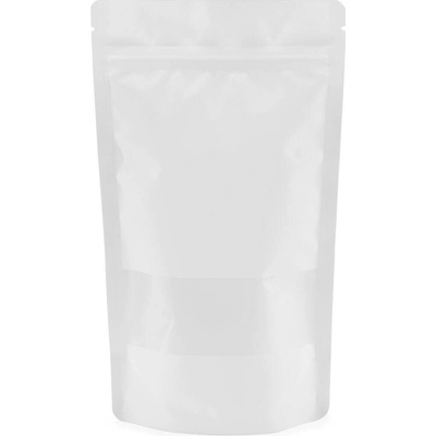 Doypack ZIP | bílý mat s okénkem| recyklovatelný obsah 250ml (110 × 185 + 65mm)