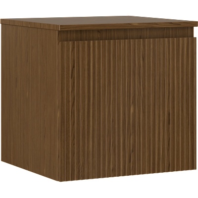 Mexen Rivel баня шкаф за мивка 50 см с плот, 1 чекмедже, рифлена, орех - 91A20-05047-1-BFC86 (91A20-05047-1-BFC86)