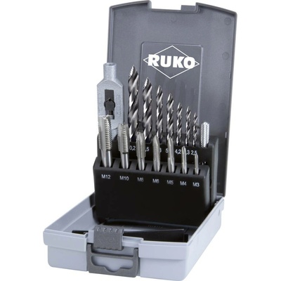 RUKO 259004RO sada ručných závitníkov 15-dielna metrický M3 - M12 DIN 352, DIN 338 HSS 1 sada