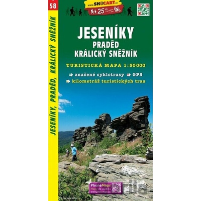 Jeseníky Praděd Kralický Sněžník 1:50 000