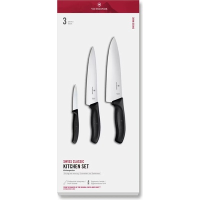 Victorinox Комплект ножове SWISS CLASSIC, комплект 3 бр. , черен, пластмаса, Victorinox (VN671333G)