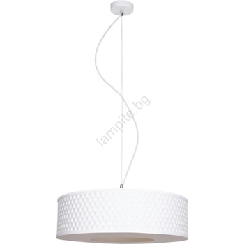 HEXE Пендел GARDA 1xE27/60W/230V Ø 40 см бял (HX0252)