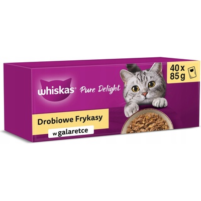 WHISKAS krmivo pro dospělé kočky mix chutí želé sáčky 40 x 85 g