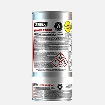 Den Braven Podlahový epoxy nátěr, sada plechovek 5 + 1 kg Podlahový epoxy nátěr, sada plechovek 5 + 1 kg, světle šedý RAL 7035