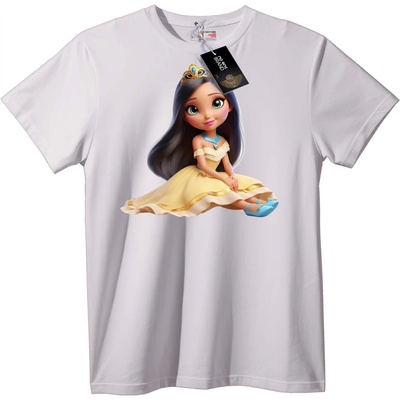 NOONEBRAND Тениска Анимационна Принцеса - 3XL, Black