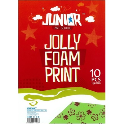 JUNIOR-ST Dekorační pěna EVA A4 Flowers 1,9 mm (sada 10 ks)