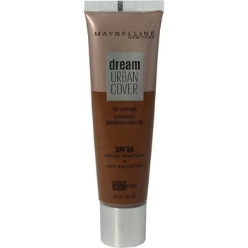 Maybelline Dream Urban Cover Пълно покритие крем фон дьо тен 352 трюфел SPF 50 30 ml