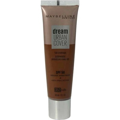 Maybelline Dream Urban Cover Пълно покритие крем фон дьо тен 352 трюфел SPF 50 30 ml