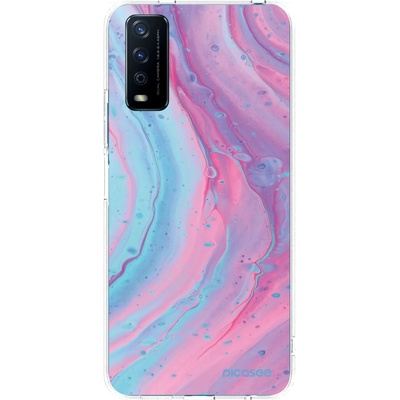Pouzdro Picasee silikonové Vivo Y11s Pink liquid čiré