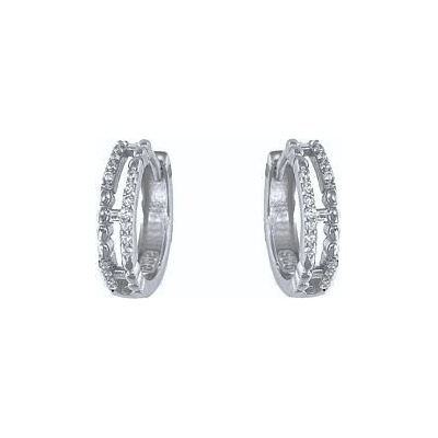 INFINITYSILVER Stříbrné náušnice OLIVIA kroužky se zirkony OE978