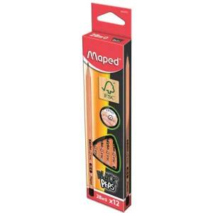 Maped Графитен молив, 2B, триъгълен, MAPED "BlackPeps" 850022FC (850022FC)
