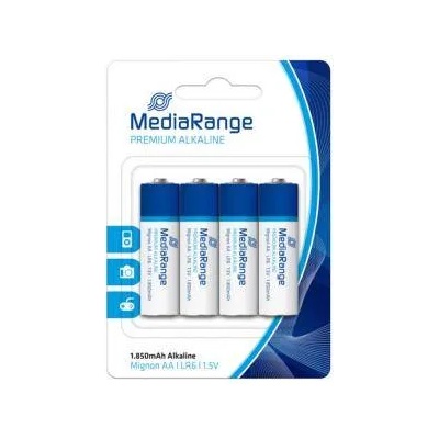 MediaRange Алкални батерии на MediaRange Premium, Mignon AA | LR6 | 1.5V, Pack 4 - MRBAT104