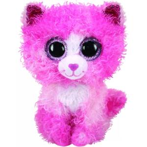 TY Toys Плюшена играчка TY Toys Beanie Boos - Къдрева котка, 24 cm, розова (TY36479) - ozone