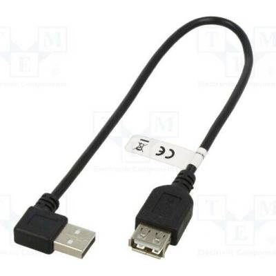 Goobay 95702 USB 2.0 prodlužovací A-A, M-F, lomený vpravo, 30cm