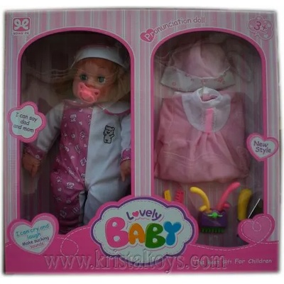 Детска играчка Кукла с биберон, смее се и плаче