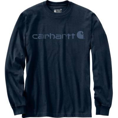 Carhartt WIP Мъжка блуза с дълъг ръкав Carhartt Core Logo L/S Longsleeve - Navy / Dark Blue (016-7683-0813)