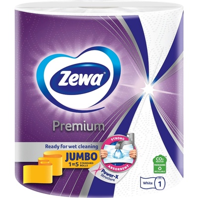 Zewa кухненска ролка, Jumbo, Premium, Extra Strong, 600гр, 3 пласта, 230 къса, 1 брой