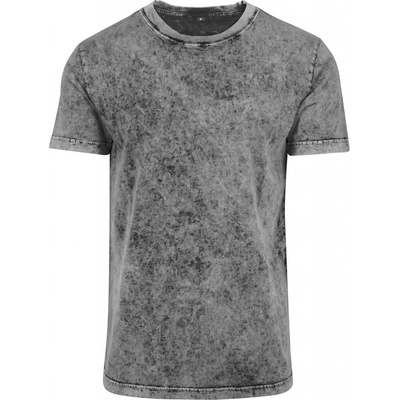 Build Your Brand pánske tričko Acid Washed šedé čierne