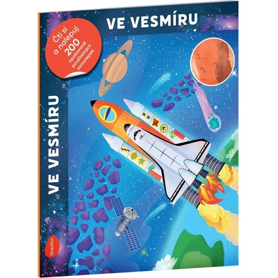 Čti a nalepuj – VE VESMÍRU, kniha se samolepkami
