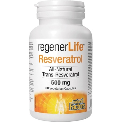 Natural Factors ResveratrolRich Super Strength Resveratrol Concentrate 500 mg, 60 Veggie Capsules