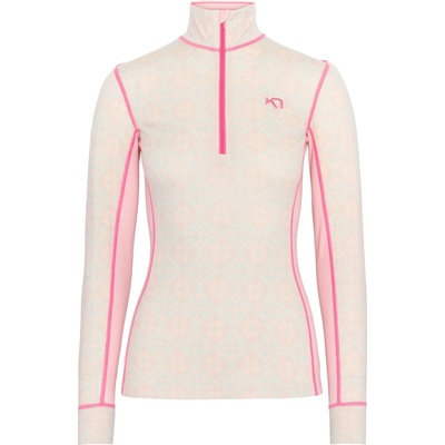 Kari Traa Дамско мериносово термобельо Kari Traa Women's Rose Half-Zip Merino base layer - Cotton Candy - размер XS (115-1317-2611)