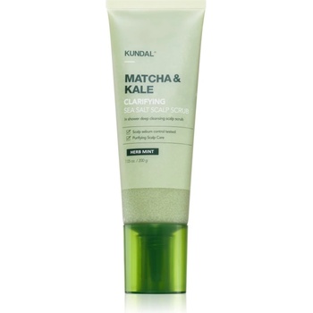 KUNDAL Matcha & Kale Herb Mint почистващ пилинг за коса и скалп 200 гр