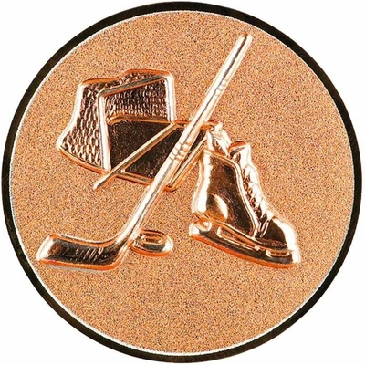 Ľadový hokej: Hliníkový emblém na trofej Ø 25 mm bronzová