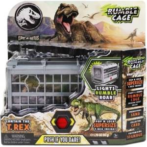 Mattel Интерактивна играчка Jurassic World - Динозавър T-Rex в клетка (T01160) - ozone
