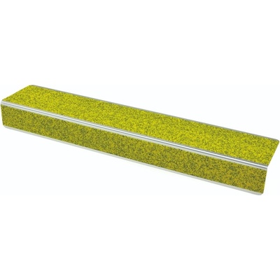 Protiskluzový profil na schodové hrany WT-5409 – minerální granulát v syntetické pryskyřici, žlutá, 600×31×56 mm