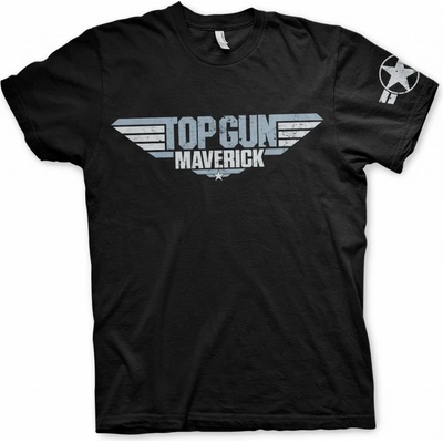 Hybris Production AB tričko Top Gun Maverick Distressed Logo černé