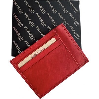 PRAGATI Pouzdro na auto doklady a karty s RFID ochranou, červená