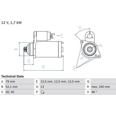 BOSCH 0 986 025 220 Startér (0986025220)