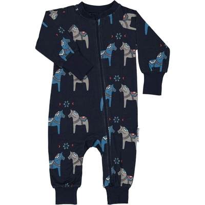 Bambusové dětské rostoucí pyžamo (overal) Geggamoja Navy Dala horse – Zboží Dáma