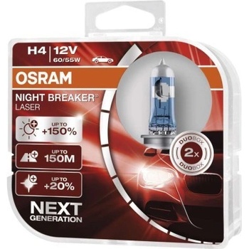Osram Night Breaker Laser H4 P43t 12V 55W 2 ks